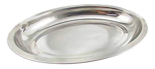 Travessa Funda Oval Inox 25cm Porção Comida Servir Salada