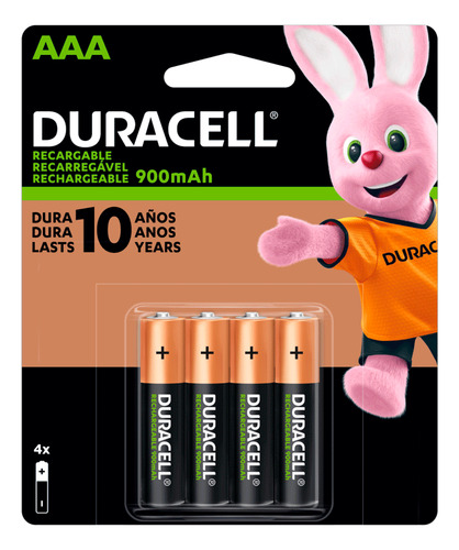 Cargador + 8 Baterias Aaa 900 Mah Recargable Duracell Dx1500