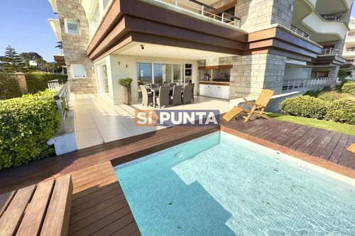 Apartamento En Alquiler De 3 Dormitorios Con Piscina Y Parrillero En Veramansa - Mansa
