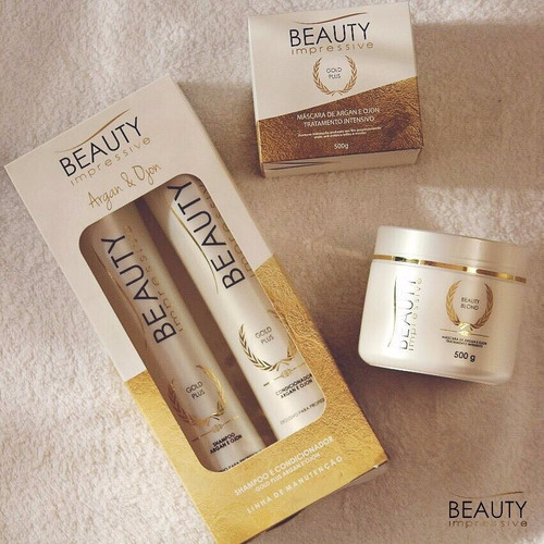 Beauty Gold Plus Kit Home Care Argan Com Ojon 3 Itens