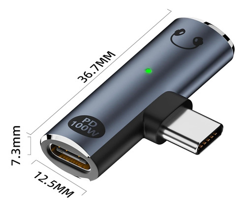 Adaptador Usb C A Jack De Audio Con Carga Rápida 100w