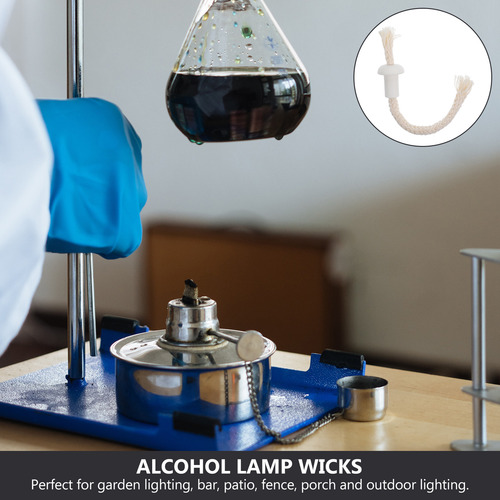 Juego De 10 Lámparas De Alcohol Con Mechas De Algodón A Gran