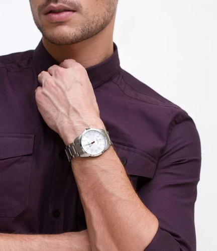 Imagem 3 de 8 de Relógio Orient Prata Masculino Mbss1154a S2sx Aço Analógico