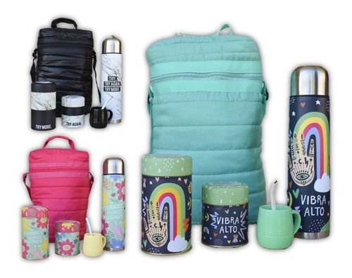 Set Matero Completo Matelasse Y + A + M Con Bolso Colores