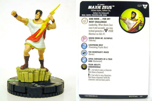 Heroclix Maxie Zeus #027 Wonder Woman 80th Anniversary Dc