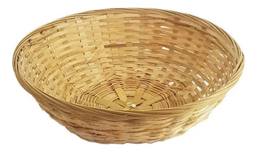 Imagen 1 de 8 de Canasta Cesto De Mimbre Organizador Picnic Panera 24 Cm