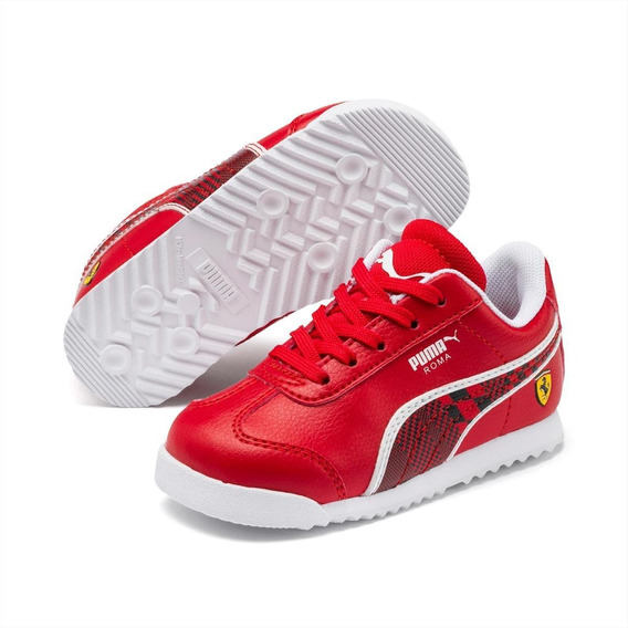 zapatos puma originales para niños rojos