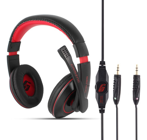 Qtqgoitem Cable Mm Auricular Microfono Negro Rojo Modelo: