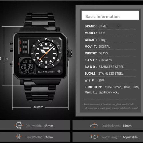 Reloj Cronógrafo Electrónico Skmei 1392a