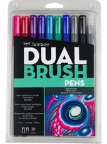 Comprar Set 10 Marcadores Doble Punta Fina Y Pincel Galaxy Tombow