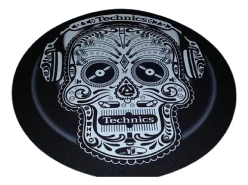 Technics Calavera Negra Espuma Paño Slipmat Excelente 