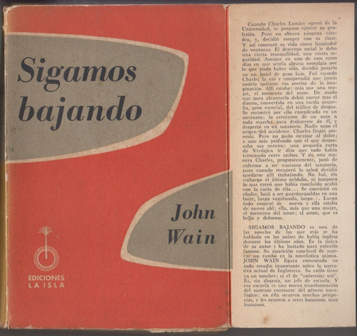 John Wain Sigamos Bajando Traduccion Wilcock Novela Inglesa 