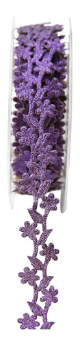 Diseño Floral Adhesivo Violeta De 3/4 Pulgadas, 10 Yar...