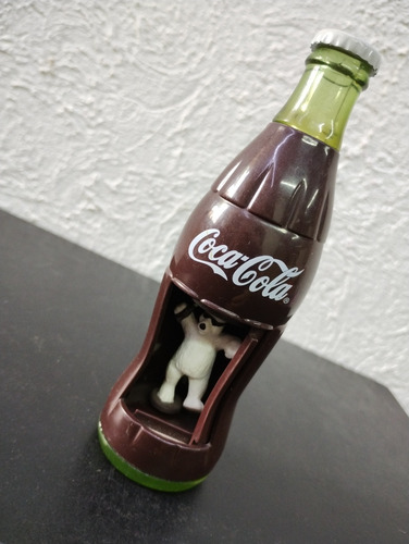 Botella De Cuerda Coca Cola Con Oso Polar Giratorio Año 2000 (Usado)