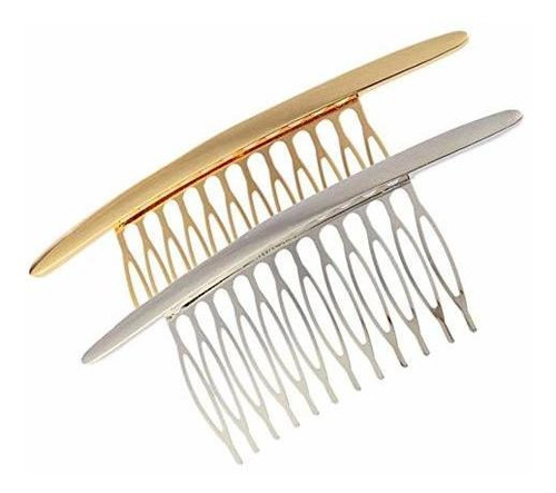 Peines - 2pcs (gold+silver) Smoothly Alloy Wire Hair Clip Te