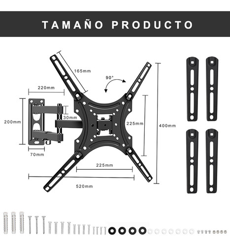 Soporte para televisor MXCOCO X-400 color negro