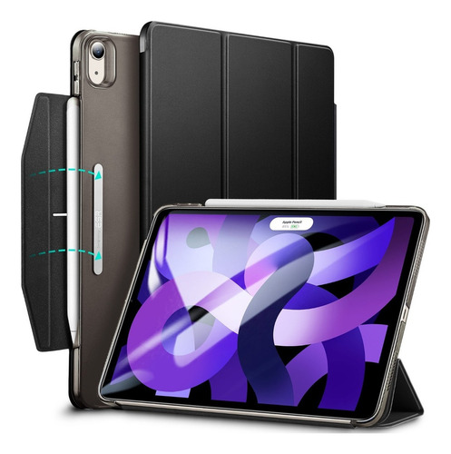 Funda antiimpacto Esr Yippee para iPad Air 5 (10.9), color negro