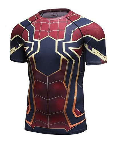 Playera Lycra Gym Iron Spiderman Homecoming Capitan America Spider Infinity War Endgame Crossfit Fitness Marvel