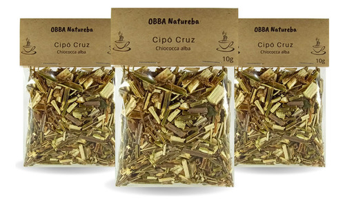 3 Pacotes De Chá De Cipó Cruz - Erva Pura Natural Cipó Cruz