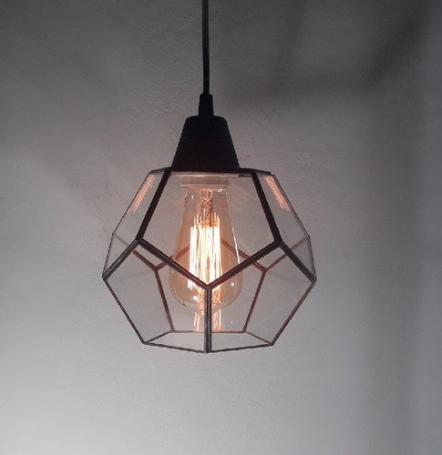 Lampara Vintage De Techo Estilo Industrial Edison En Vitraux