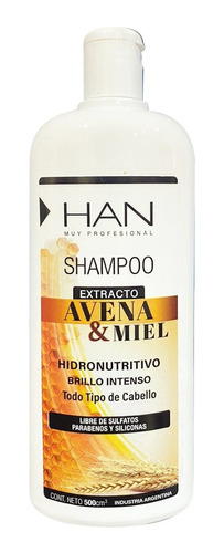 Han Shampoo + Emulsion De Enjuague Avena Y Miel 500ml Curly