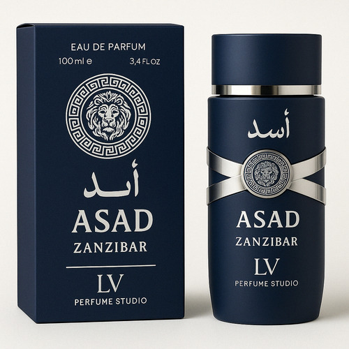 Asad Zanzibar Perfume Árabe Unisex Con Coco Tropical, Vainilla Y Ámbar | L.v Perfume Studio 100 Ml