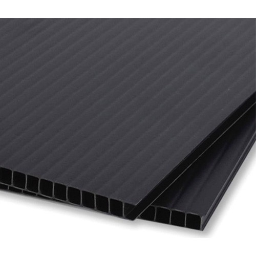  Coroplast Negro 4 Mm Plastico Corrugado De 60x120 Cm 4 Pzs 