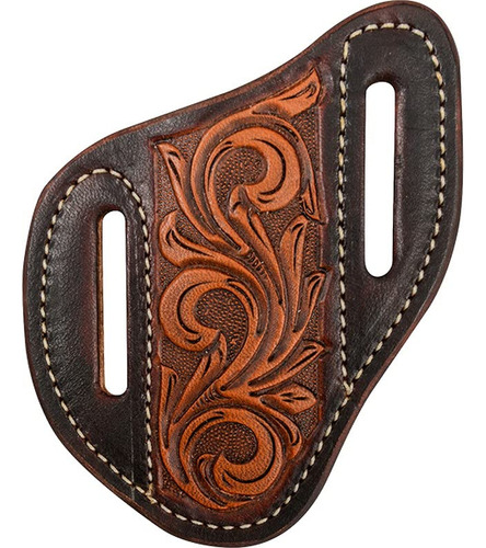 Martin Saddlery Natural Con Bordes Teñidos En Ángulo, Vaina