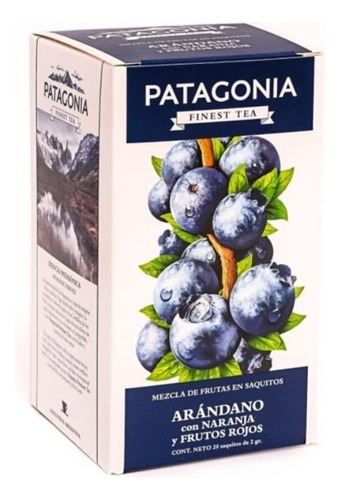 Te Patagonia Premium X 20 Saq. Arándano Fr. Rojos Naranja