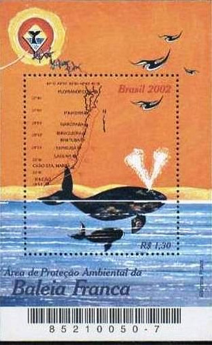 Fauna - Ballena Franca - Brasil 2002 - Block Mint