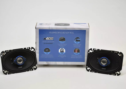 Par De Bocinas 250 Max 2 Vías 4x6 Carbón Audio Cask02546et Color Negro