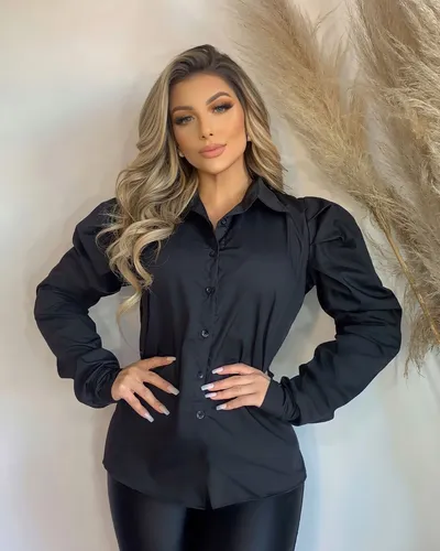 Camisa comprida cheap feminina