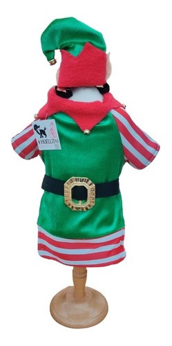 Disfraz Traje Duende Perro Gato Mascotas Con Gorro