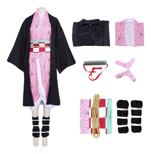 Disfraz De Demon Slayer Cosplay Kimono Traje Para Niños-nezuko,anime Demon Slayer Cosplay,trajes Kimono Accesorios Para Carnaval Halloween Fiestas