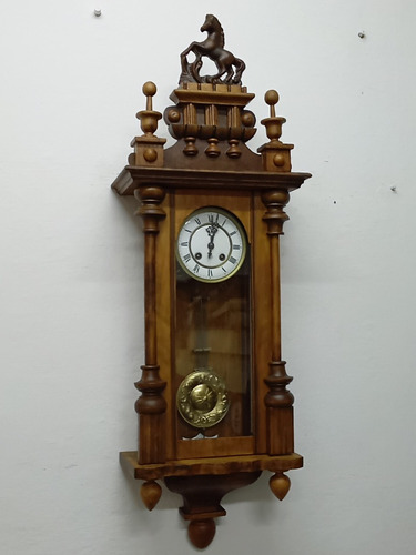 Antiguo Reloj De Pared Gusta Becker Año 1890 Aleman