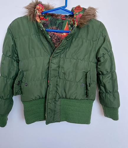 Campera Reversible Verde Niña Talle  3-4 Desigual