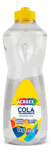 Cola Transparente 1kg 02801 - Acrilex 1 Litro