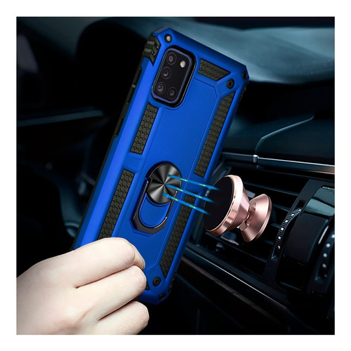 Imagen 6 de 9 de Funda Anillo Magnetica Moss Case Uso Rudo Para Samsung