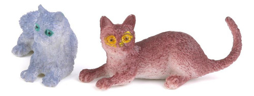 Plástico Pequeño Gato Simulación Niños Juguete 12pcs