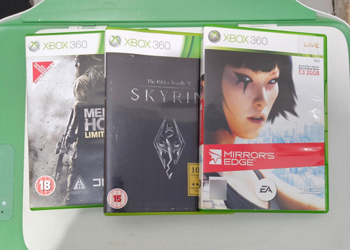 7 Jogos Xbox 360 - Skyrim, Mirror's Edge, Red Faction Etc