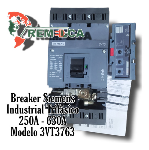 Breaker Siemens Industrial 250a - 630a Mod. 3vt3
