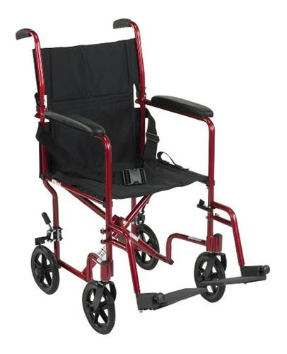 Drive Medical - Silla De Transporte De Aluminio, 19 '', Rojo