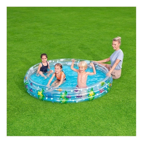 Imagen 4 de 4 de Pileta inflable redonda Bestway Deep Dive 51005 de 183cm x 33cm 480L multicolor