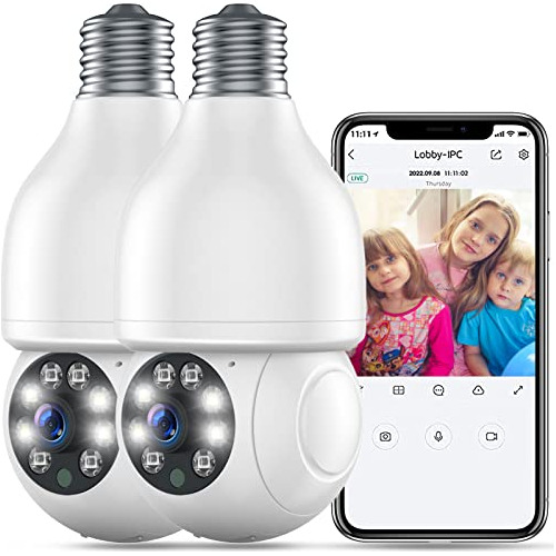 Camblink 2.4ghz Wifi Light Bulb Security Camera,1080p Cámara