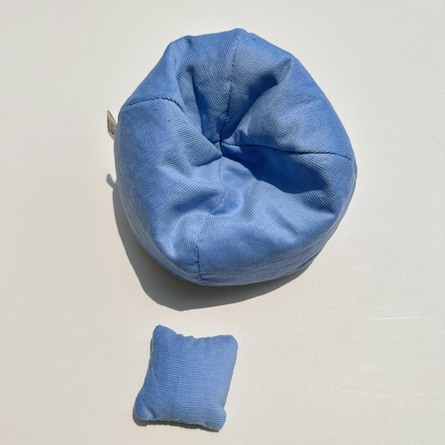 Sofá En Miniatura Con Almohada, Decoración Para Sala Azul