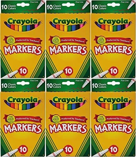 Colores Crayola Classic Fine 10 Marcadores Por Paquete (paqu