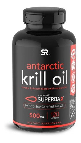 Omega Aceite De Krill Antártico Y Astaxantina 120 Cápsulas