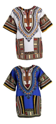 Camisa Dashiki De 2 Piezas For Hombre Ropa Hippie Africana