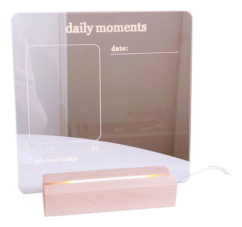 Desktop Transparent Luminous Note Board Acrylic Message