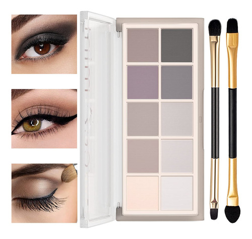 Paleta De Sombras De Ojos De 10 Colores, Paleta De Sombras D